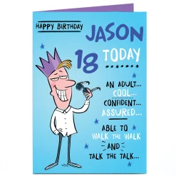 Hot Personalised Birthday Card - Talk The Talk, Editable Age For Son|For Grandson