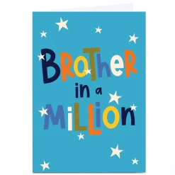 Hot Personalised Birthday Card - Brother in a Million For Brother|Birthday
