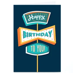 Card Factory Personalised Birthday Card - Happy Birthday Signposts