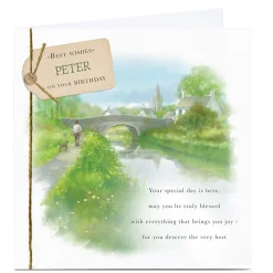 Card Factory Personalised Birthday Card - Relaxing River Walk