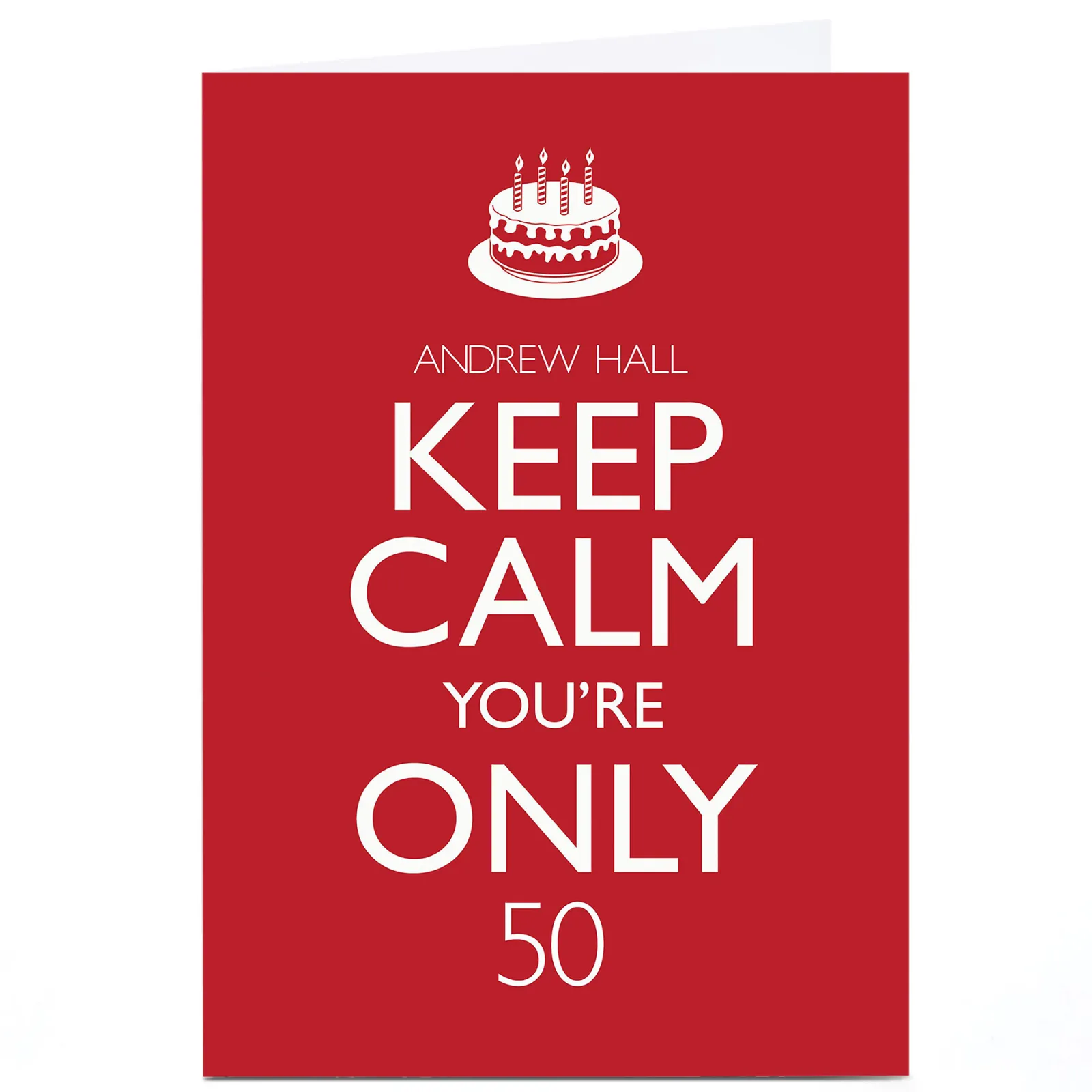 Discount Personalised Birthday Card - Keep Calm, Editable Age For Son|For Husband