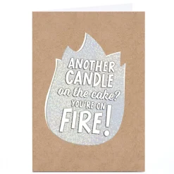 New Personalised Birthday Card - You're on fire For Friend|For Friend