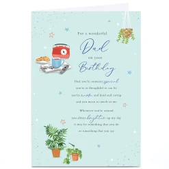 New Personalised Birthday Card - Warm and Kind and Caring, Dad For Dad|Dad