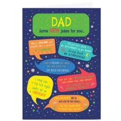 Card Factory Personalised Birthday Card - Some New Dad Jokes