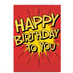 Personalised Birthday Card - Pop Words Happy Birthday to you Kids For Uncle|For Son