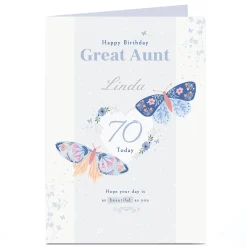 Card Factory Personalised Birthday Card - As Beautiful As You, Butterflies , Editable Age