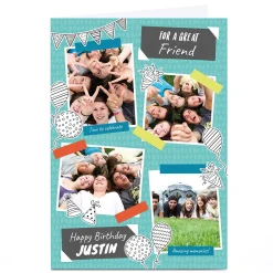 Card Factory Personalised Birthday Photo Card - Time To Celebrate
