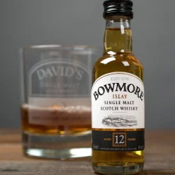 Card Factory Personalised Birthday Whisky Tumbler and Bowmore Miniature