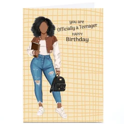 Card Factory Personalised Bleu Hyacinth Card - You Are Officially a Teenager