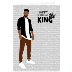 Card Factory Personalised Bleu Hyacinth Card - Birthday King