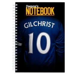 Sale Personalised Blue Football Shirt Notebook Personalised Notebooks And Stationery|Notebooks & Stationery