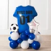 Kids Card Factory Personalised Blue Football Shirt Balloon Stack - Delivered Inflated!