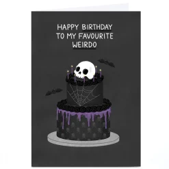 Card Factory Personalised Blue Kiwi Birthday Card - Favorite weirdo