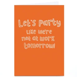 Outlet Personalised Blue Kiwi Birthday Card - Work Tomorrow For Everyone|Funny