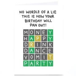 Clearance Personalised Blue Kiwi Birthday Card - No Wordle Of A Lie For Everyone|Birthday