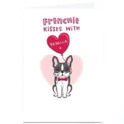 BOY Card Factory Personalised Blue Kiwi Card - Frenchie Kisses
