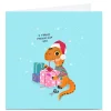 Sale Personalised Blue Kiwi Chrismas Card - Raptor Presents Premium Square|Christmas