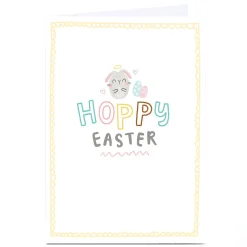 Card Factory Personalised Blue Kiwi Easter Card - Hoppy Easter
