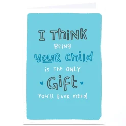 Outlet Personalised Blue Kiwi Father's Day Card - Being Your Child Father's Day|Funny