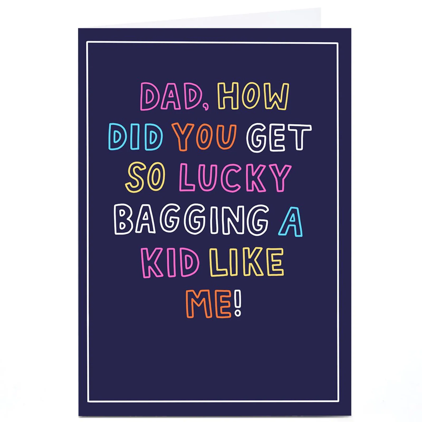Card Factory Personalised Blue Kiwi Father's Day Card - Bagging A Kid Like Me