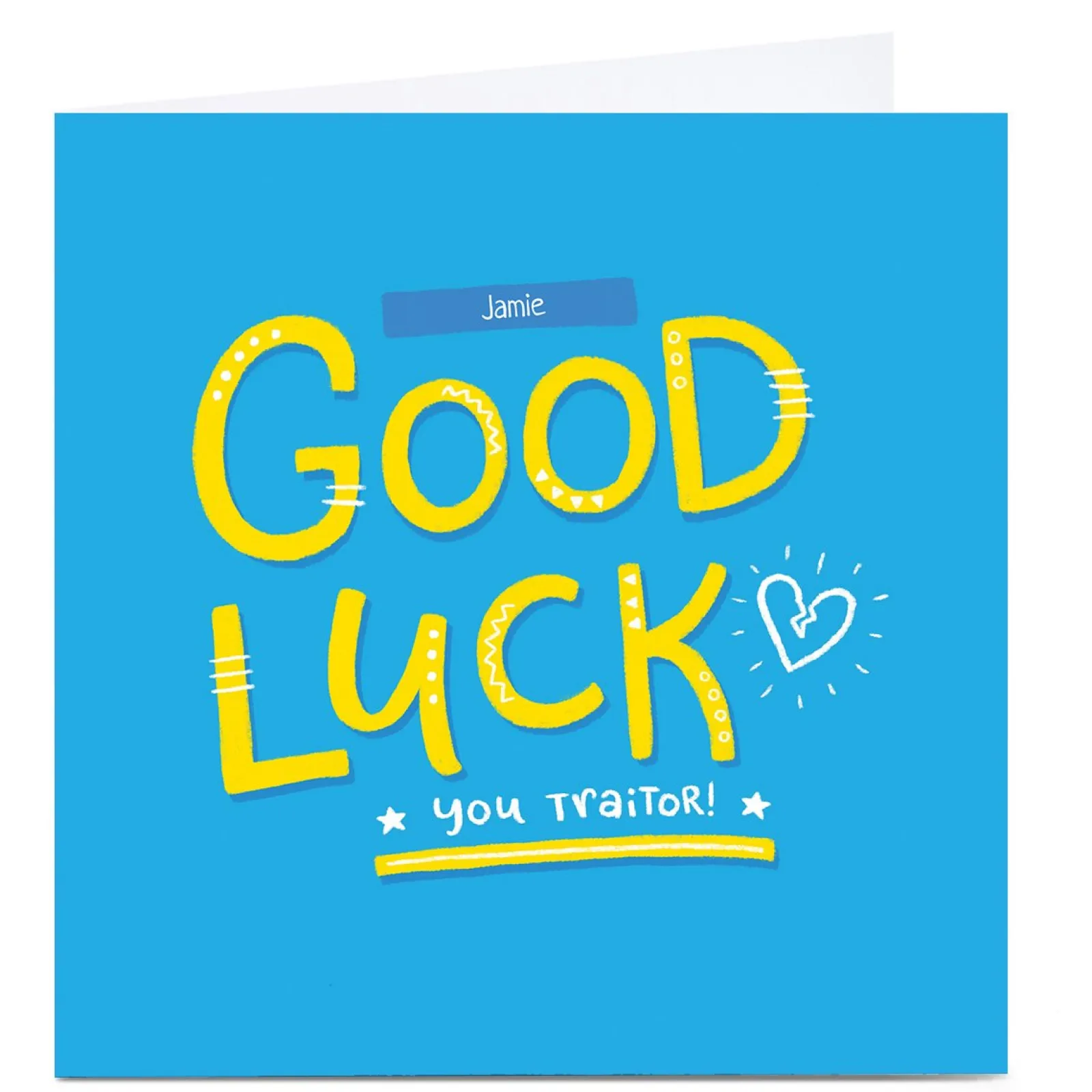 Hot Personalised Blue Kiwi Good Luck Card - You Traitor New Job|Funny