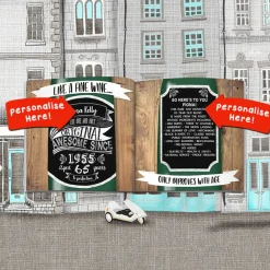 Card Factory Personalised Book - Memory Lane 65th Birthday