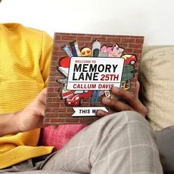 Online Personalised Book - Memory Lane 25th Birthday Books|Gifts For Him