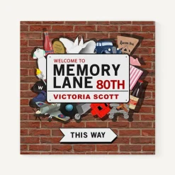 Card Factory Personalised Book - Memory Lane 80th Birthday
