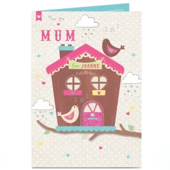 Card Factory Personalised Card - Bird House