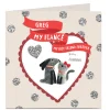 Personalised Card - Cat and Dog Fiance Premium Square|Anniversary