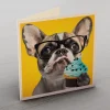 Card Factory Personalised Card - Dog & Cupcake