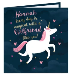 Card Factory Personalised Card - Girlfriend, Magical Days