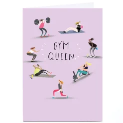 Card Factory Personalised Card - Gym Queen
