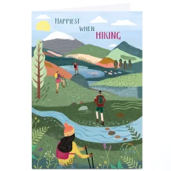 Outlet Personalised Card - Happiest When Hiking For Friend|For Friend