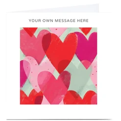 Card Factory Personalised Card - Hearts