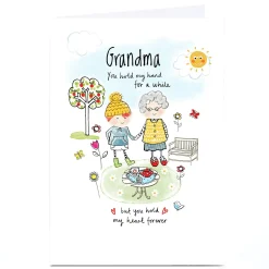 Card Factory Personalised Card - Hold My Heart, Grandma