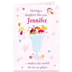 Online Personalised Card - Ice-Cream Sundae, Daughter Like You Kids For Kids|Daughter