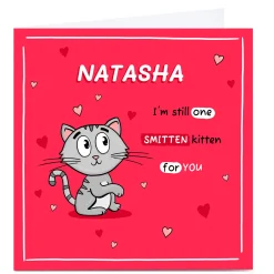 Card Factory Personalised Card - I'm Still One Smitten Kitten