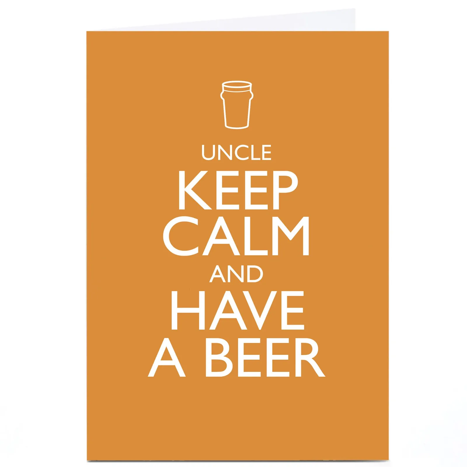 Discount Personalised Card - Keep Calm And Have A Beer, Uncle For Uncle|Birthday