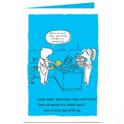 Clearance Personalised Card - Knob Of Butter Cartoon Birthday|For Him