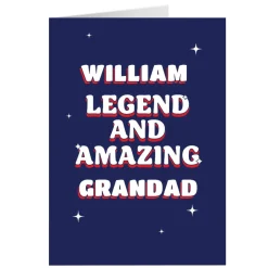 Sale Personalised Card - Legend and Amazing Grandad, Any Name For Grandad|Birthday