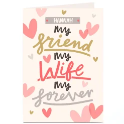Discount Personalised Card - My Friend, My Wife, My Forever For Wife|Anniversary