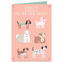 Kids Card Factory Personalised Card - Paw-some Dogs