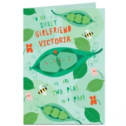 Card Factory Personalised Card - Peas In A Pod