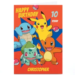 Kids Card Factory Personalised Card - Pokemon Birthday