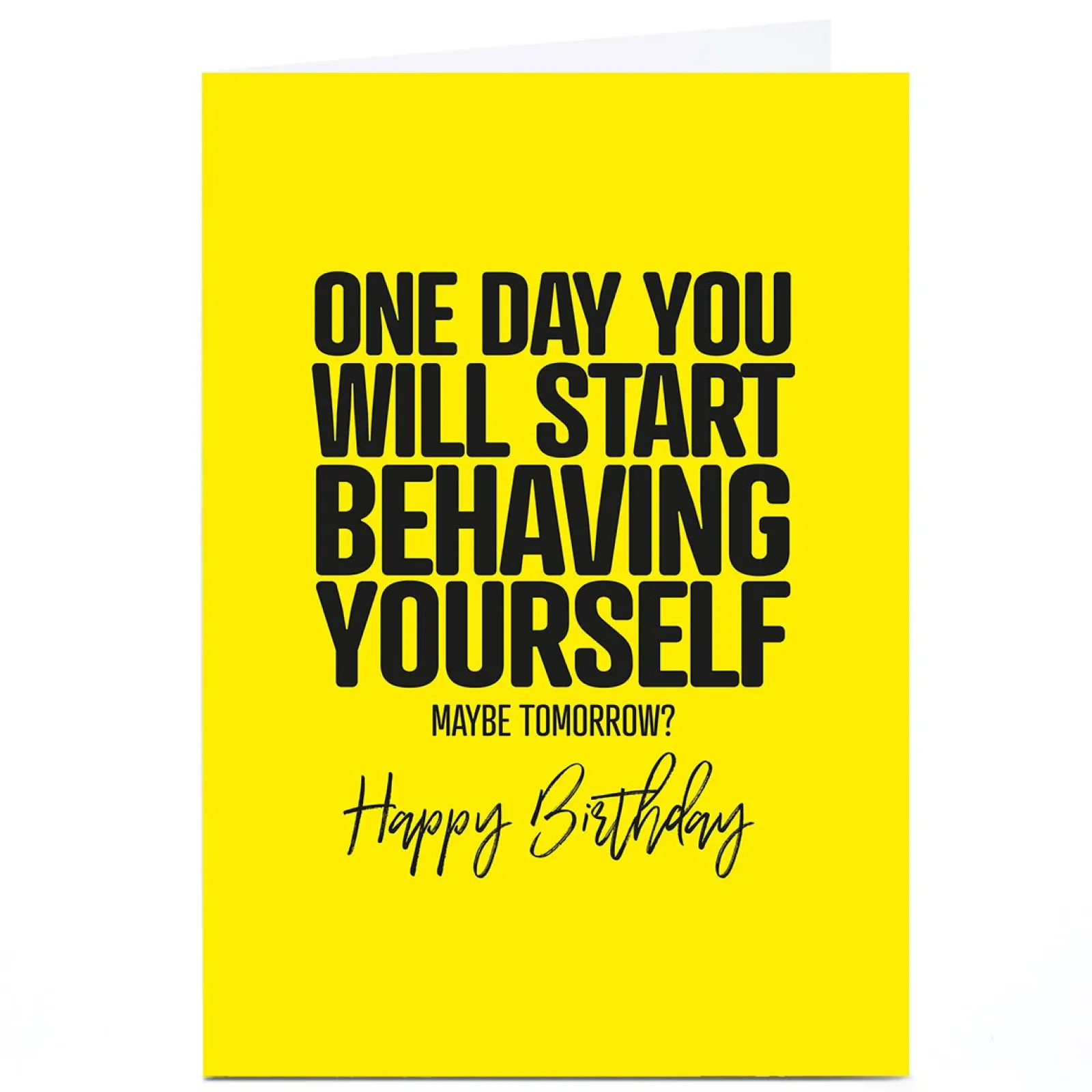 Card Factory Personalised Card - Punk ED Funny, One day