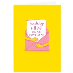 Card Factory Personalised Card - Sending a Hug in an Envelope