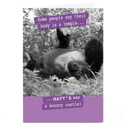 Card Factory Personalised Card - Some People Say Their Body Is A Temple...