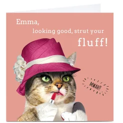 Outlet Personalised Card - Strut Your Fluff Any Occasion|Just To Say
