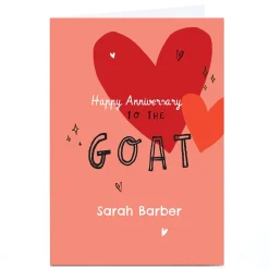 Card Factory Personalised Card - To The GOAT